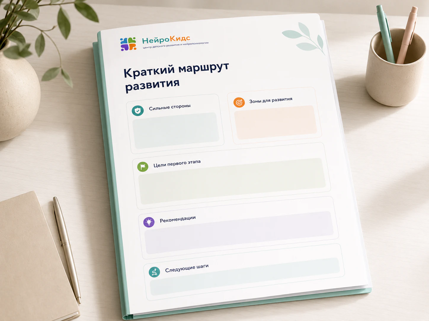 Обезличенный пример структуры краткого маршрута развития
